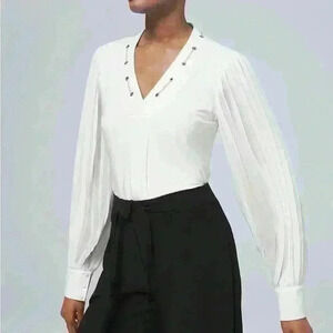 White House Black Market - Chain Detail Blouse